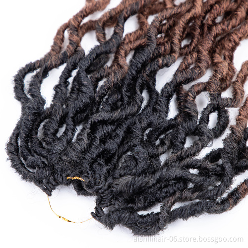 faux locs crochet braids 18inch 24strands goddess locs crochet in synthetic braiding extension hair available